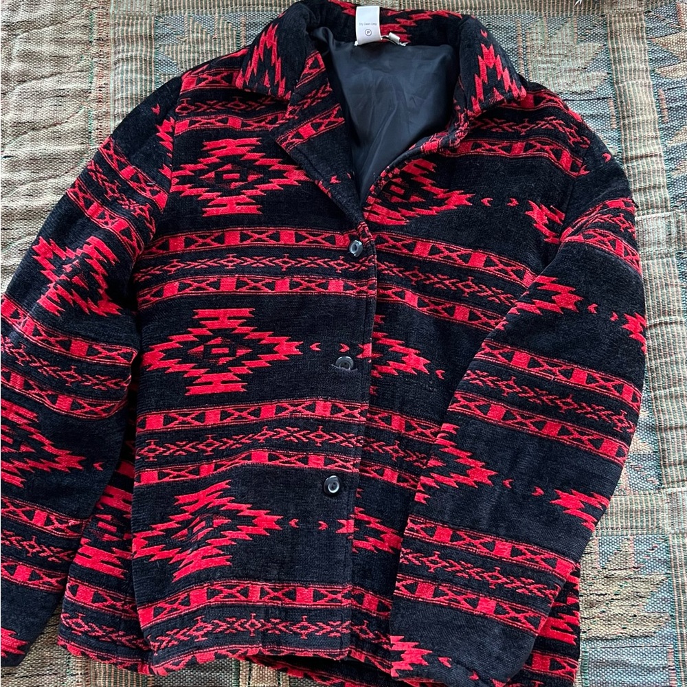 Coldwater Creek Patterned Sweater Jacket